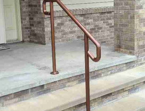 Stairway Railing in Copper Vein Powder-Coat Finish